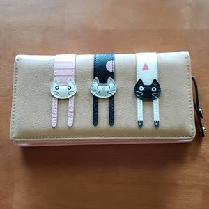 Taupe Cat Wallet
